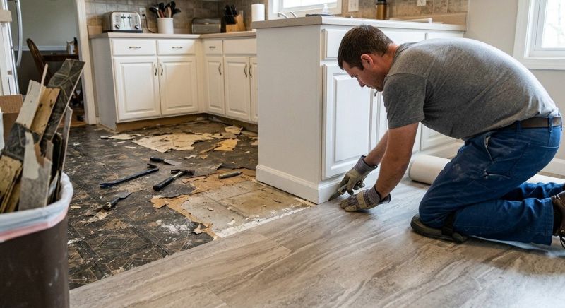 Linoleum Flooring Replacement in Woodinville, WA
